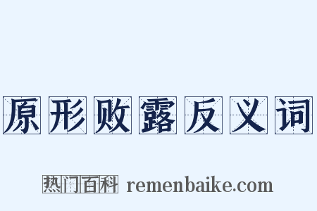 原形败露反义词是什么意思的图片